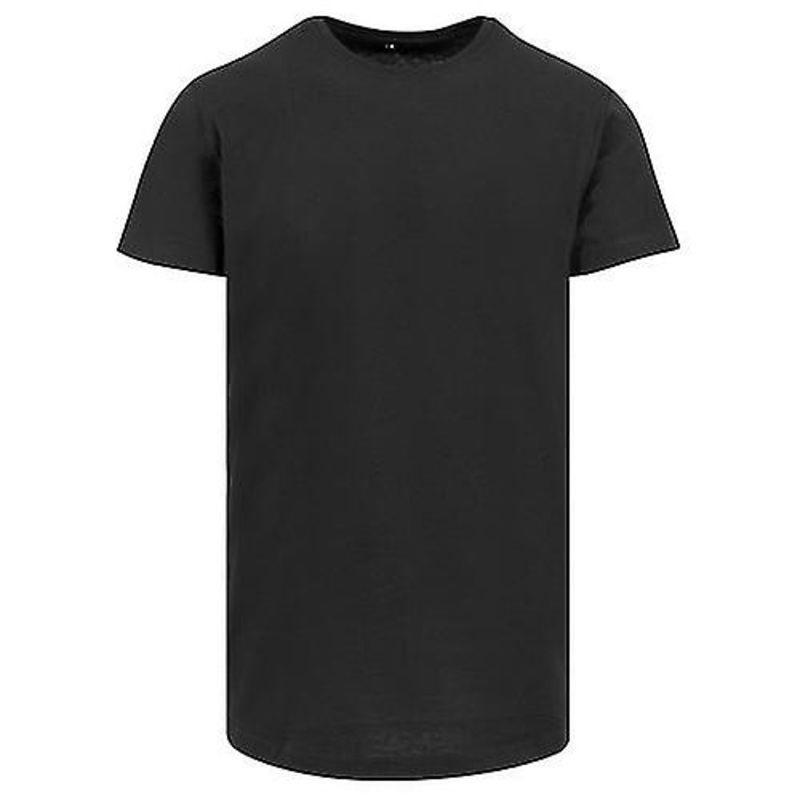 Build Your Brand Mens Shaped Long Short Sleeve T-Shirt