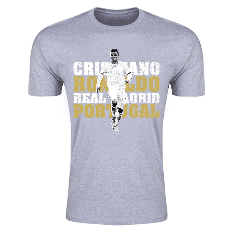 Cristiano Ronaldo Real Madrid T-Shirt (Grey) – Kids