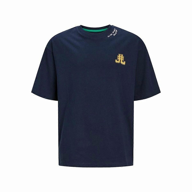Kurzarm-T-Shirt fr Kinder Jack & Jones Jorcole Back Print Marineblau