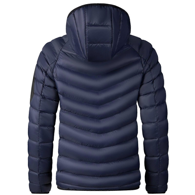 Men’s Long Winter Coat Parka with Thick Fleece Lining, Dark Blue, XL – Cotton Softshell Quilted Outdoor Leisure Jacket