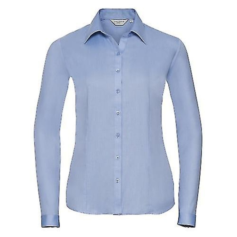 Russell Ladies/Womens Herringbone Long Sleeve Work Shirt