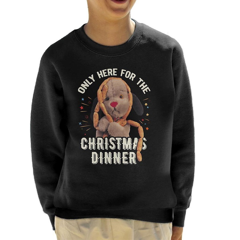 Sooty Christmas Sweep Only Here For The Christmas Dinner Kid’s Sweatshirt