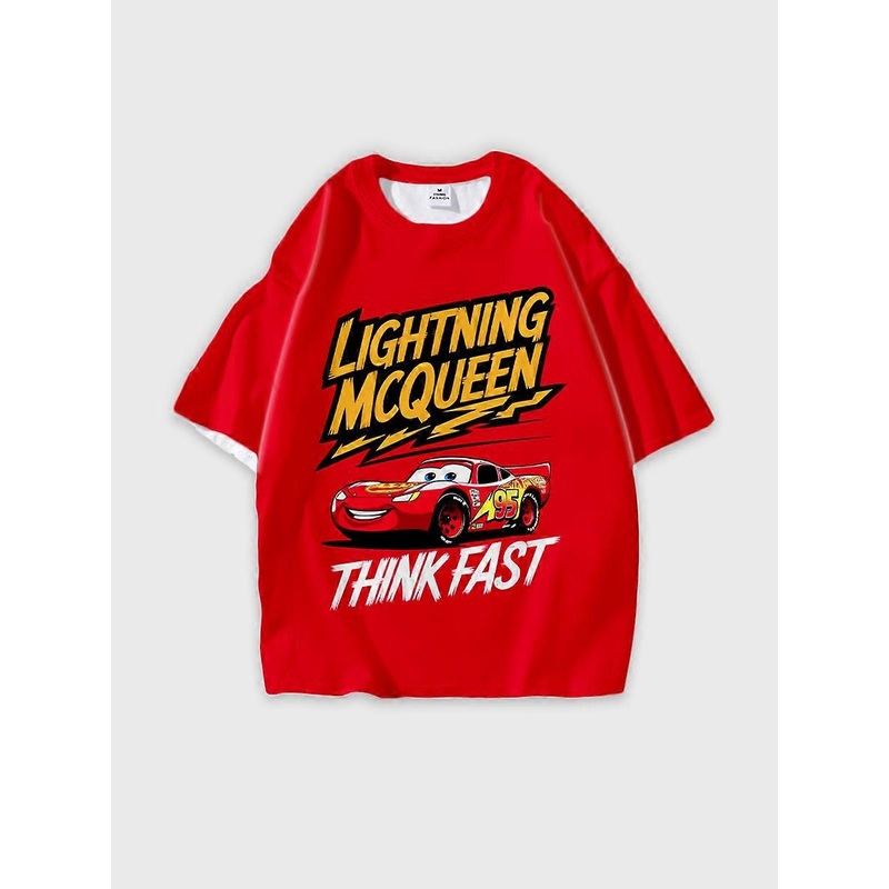 T-shirt round neck Animation Character Pattern loose short sleeve E3513