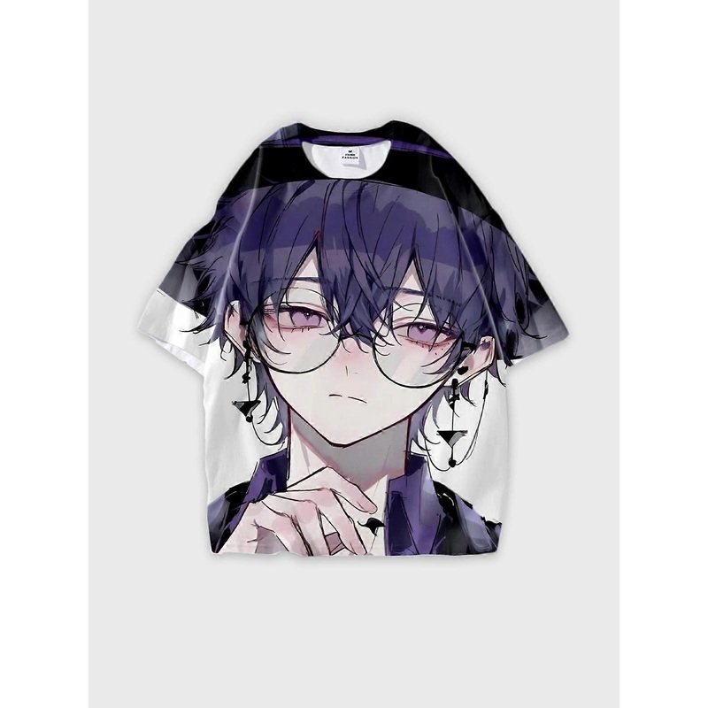 T-Shirt Round Neck, Loose Short Sleeve Link Click Graphic Tee, Unisex Summer Casual Top W1242