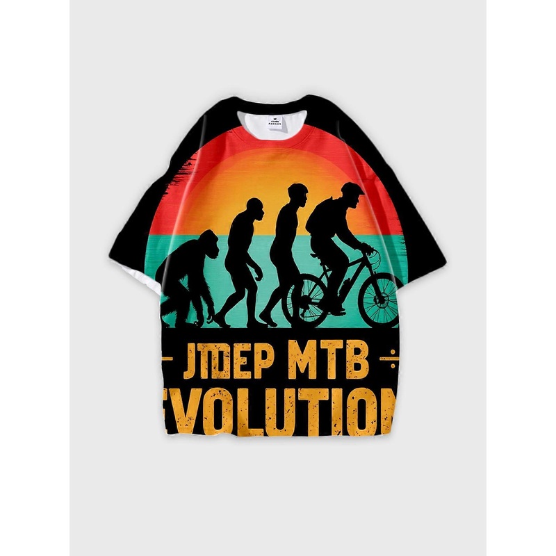 T-Shirt Round Neck, Loose Short Sleeve Pattern Graphic Tee, Unisex Summer Casual Top U2414