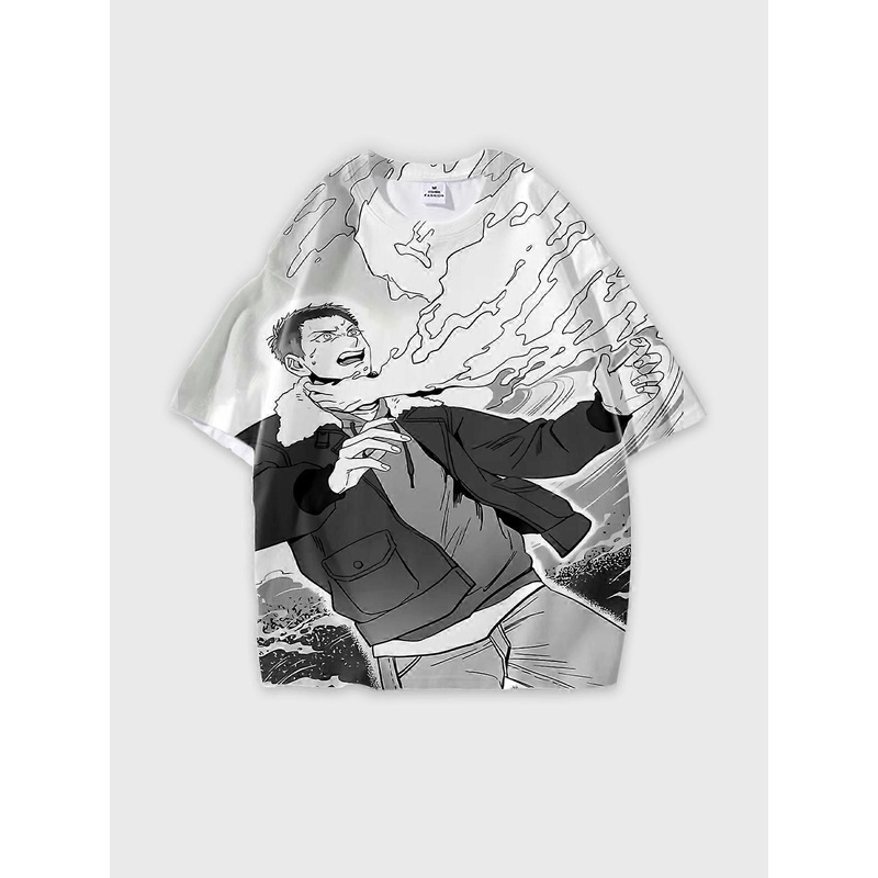 T-Shirt Round Neck, Loose Short Sleeve Wu Zhe’s Wildness Graphic Tee, Unisex Summer Casual Top W456