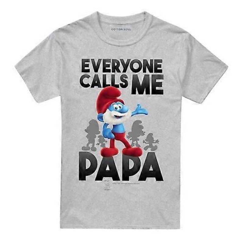 The Smurfs Unisex Adult Call Me Papa Smurf T-Shirt