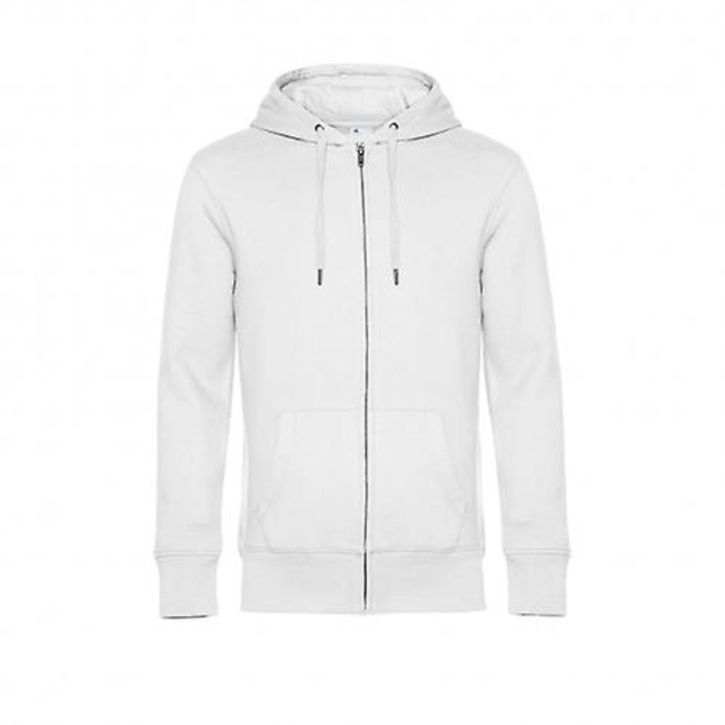 B&C Mens King Zipped Hooded Sweat
