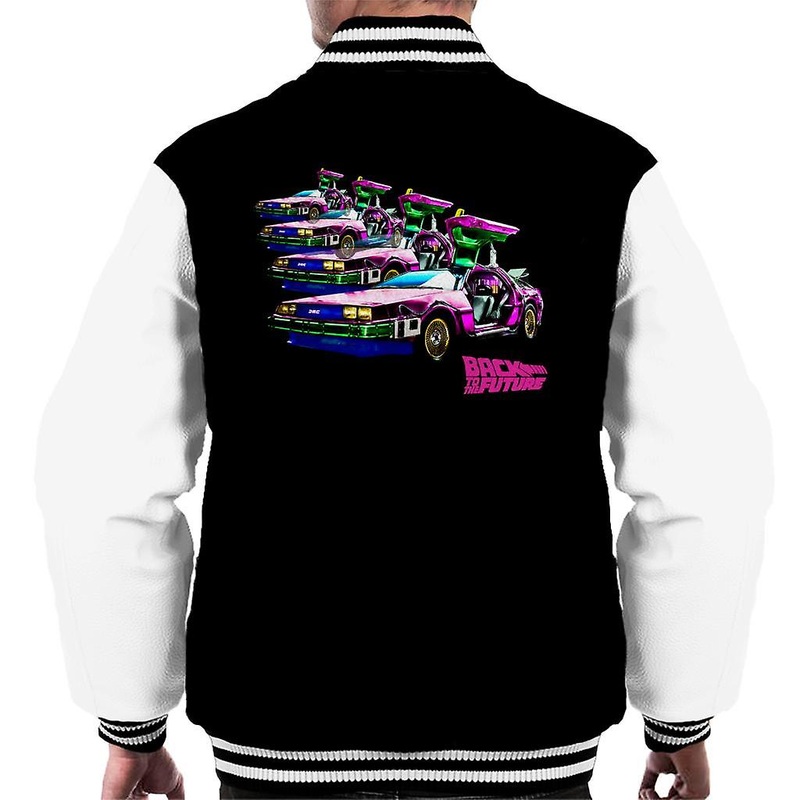Back to the Future Delorean Mirrored Men’s Varsity Jacket