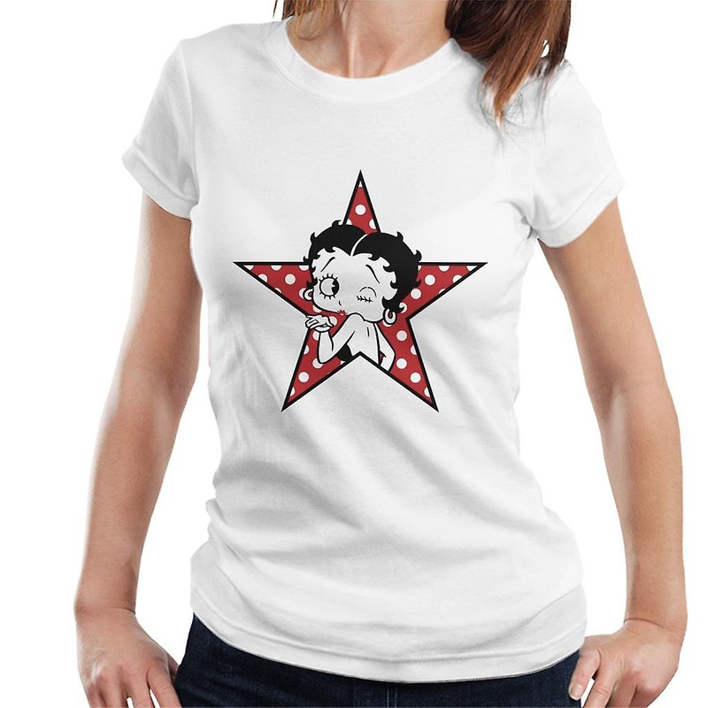 Betty Boop Wink Polka Dot Star Women’s T-Shirt