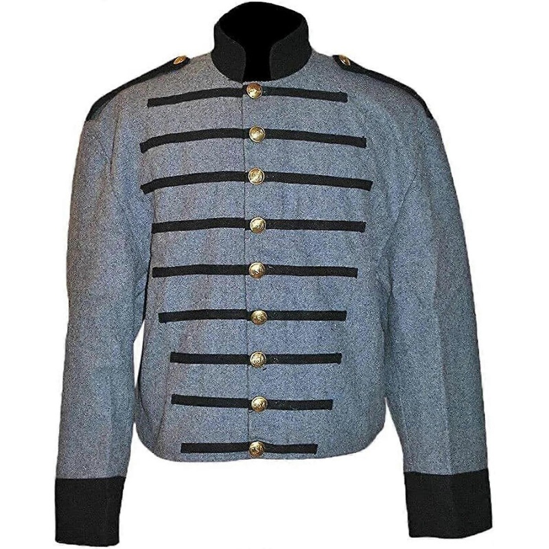 Civil War American Virginia Cavalry Shell Jacket With Black Epaulets Trim | War Military Jackets | Solider Army Jacket | Captain Jacket