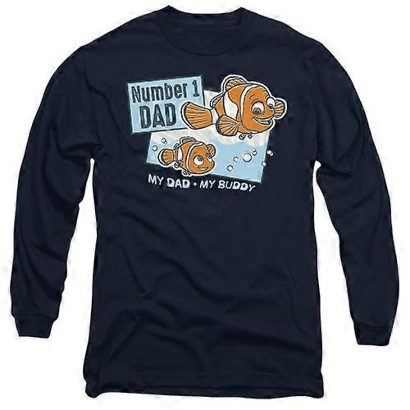 Finding Nemo Unisex Adult Number 1 Dad Marlin Long-Sleeved T-Shirt