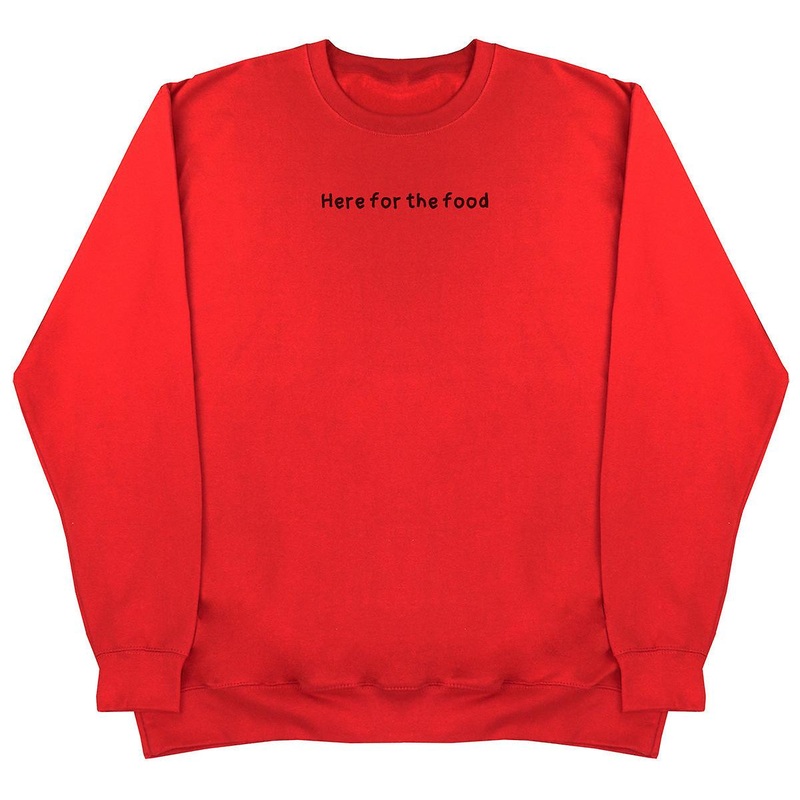 Here For The Food – Kids Oversized Comfy Sweater