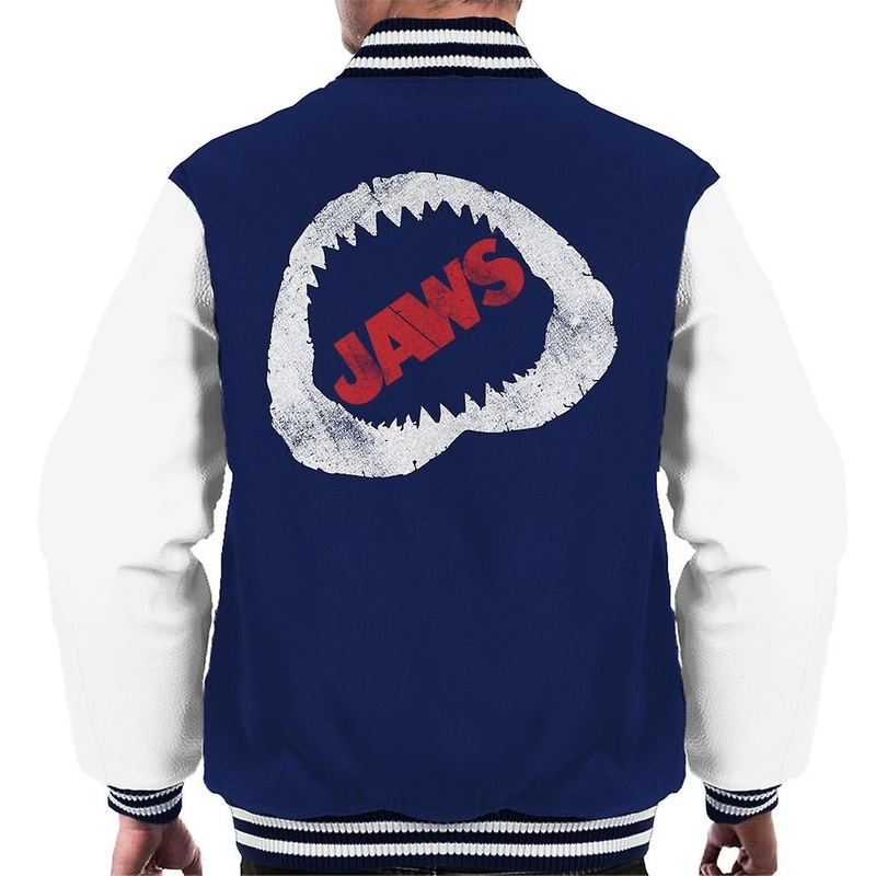 Jaws Bite Red Text Men’s Varsity Jacket