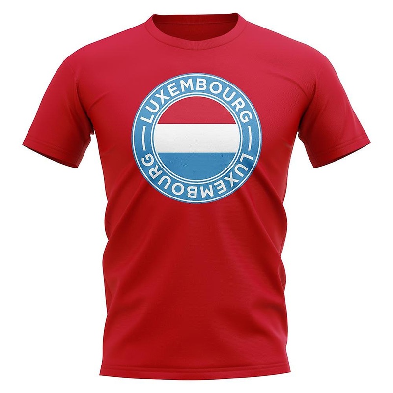 Luxembourg Football Badge T-Shirt (Red)