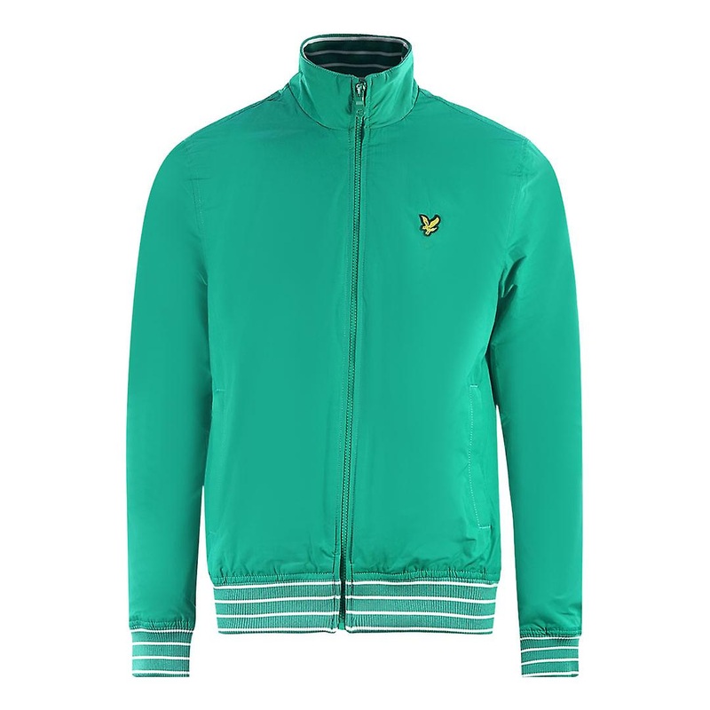 Lyle & Scott Tipped Funnel Neck Aqua Salt Jacket