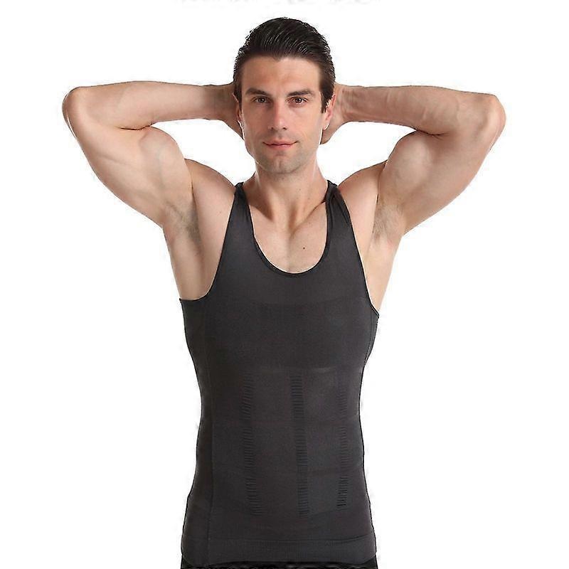 Minglan Mens Body Shaping Sweat Sauna Stretch Tummy Control Body Lingerie Tight Shapewear