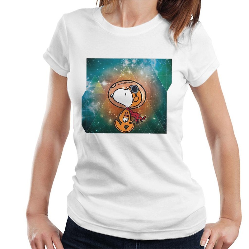 Peanuts Snoopy Floating Through The Cosmos Women’s T-Shirt