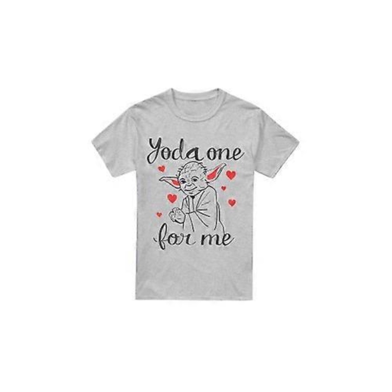 Star Wars Mens Yoda One For Me Valentine’s Day T-Shirt