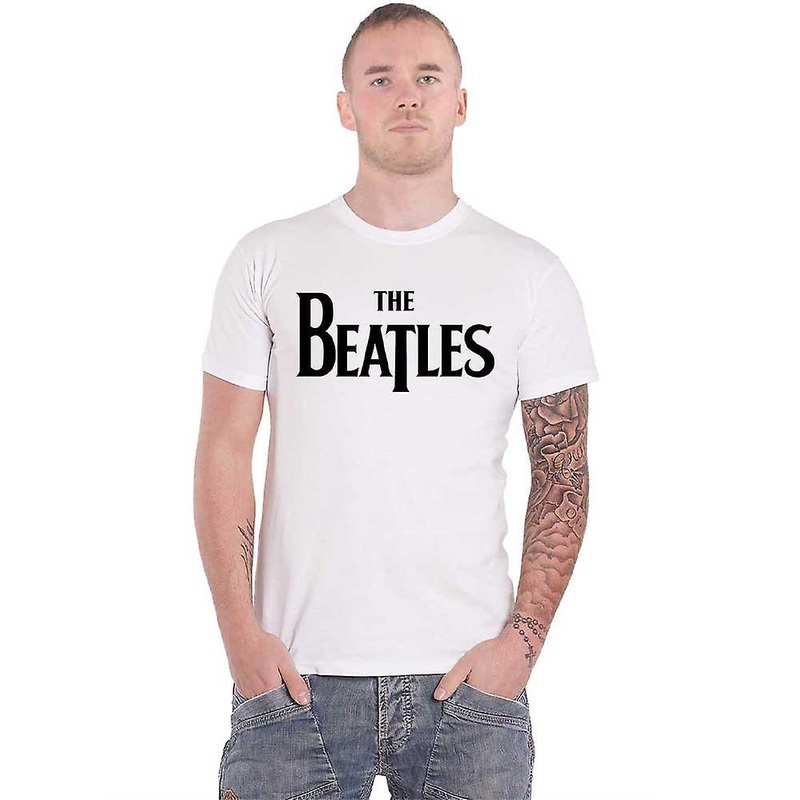 The Beatles Classic Drop T Band Logo T Shirt