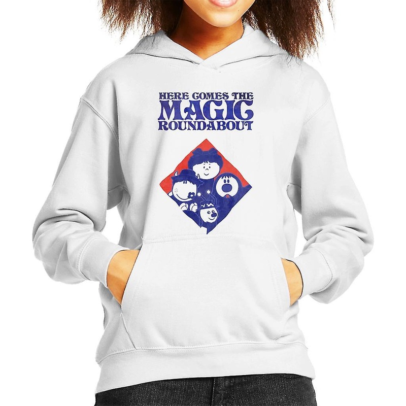 The Magic Roundabout Retro Blue Tone Diamond Kid’s Hooded Sweatshirt