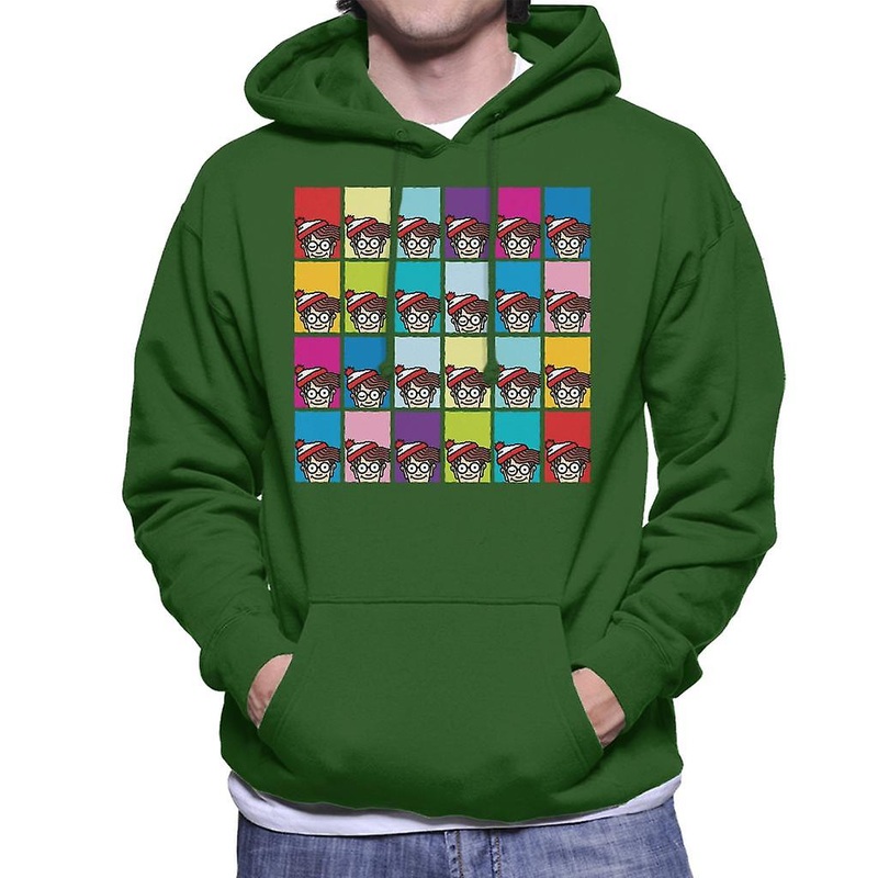 Where’s Wally Colourful Tiles Men’s Hooded Sweatshirt
