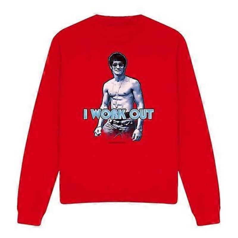 Bruce Lee Unisex Adult I Work Out Sweatshirt