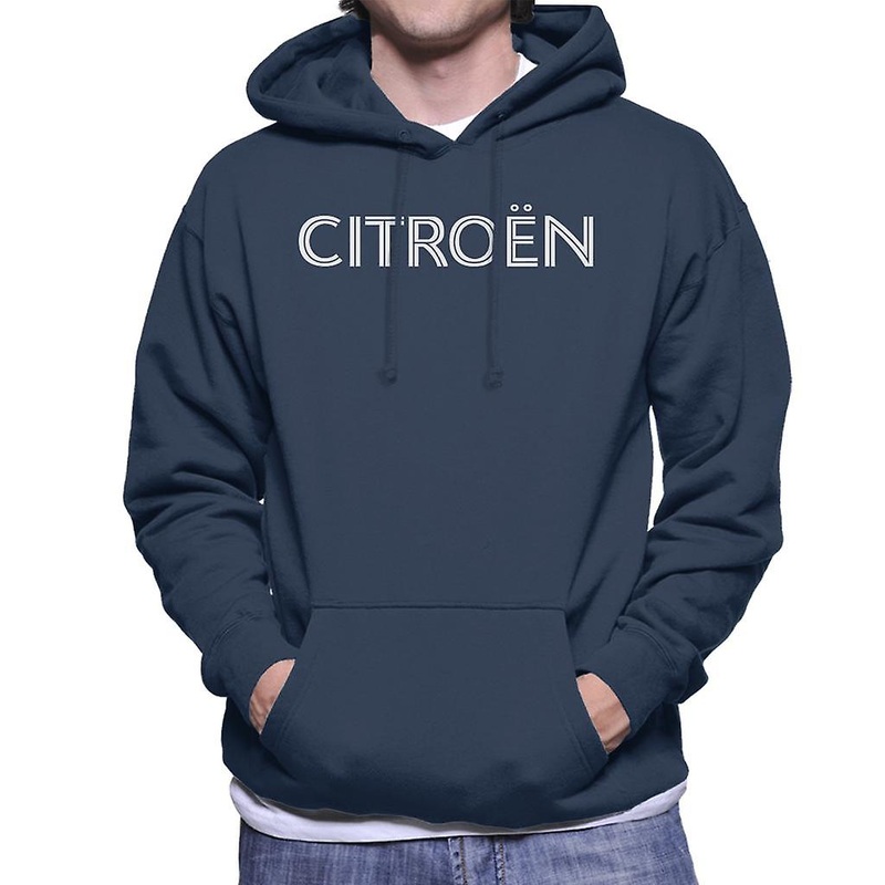 Citroen Retro Line White Logo Men’s Hooded Sweatshirt