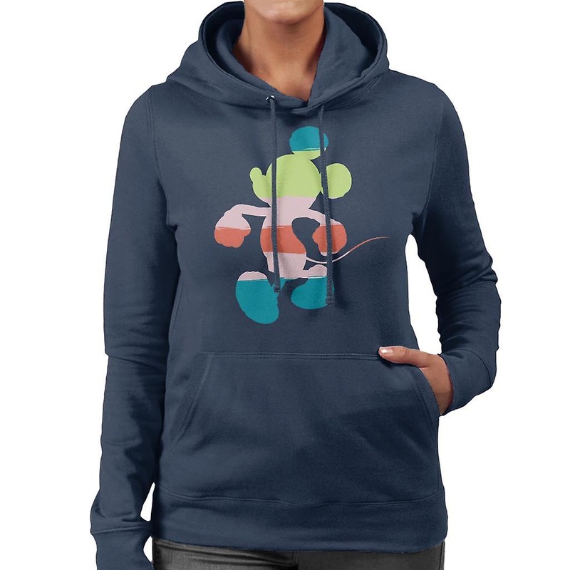 Disney Mickey Mouse Colour Silhouette Women’s Hooded Sweatshirt