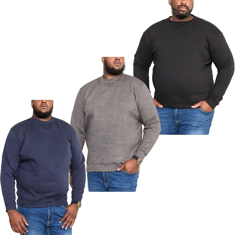 Duke D555 Rockford Mens Big Tall King Size Crew Pullover Jumper Sweater Top