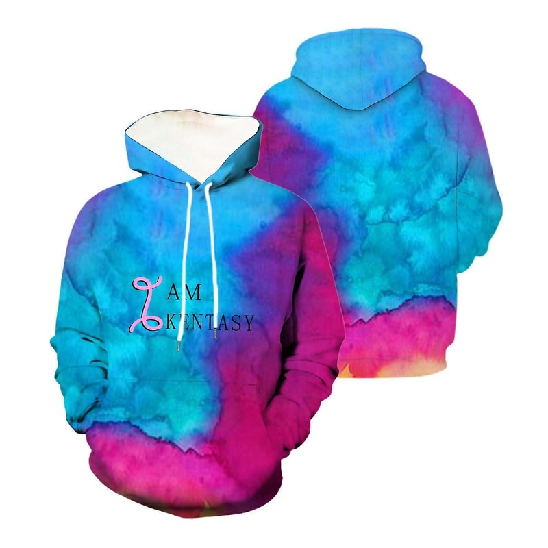 I am Kenough Hoodie I am Enough Hoodie Tie Dye Long Sleeve Pullover with Hood for Men and Women I Am Enough Printed Streetwear XXL Rot