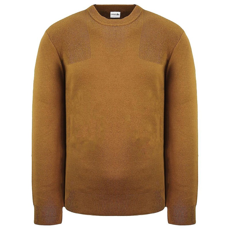 Lacoste Long Sleeve Mens Brown Pullover Jumper AH9168 E8E