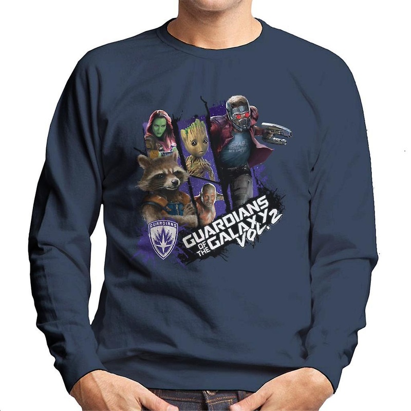 Marvel Guardians Of The Galaxy Vol 2 Starry Character Montage Men’s Sweatshirt