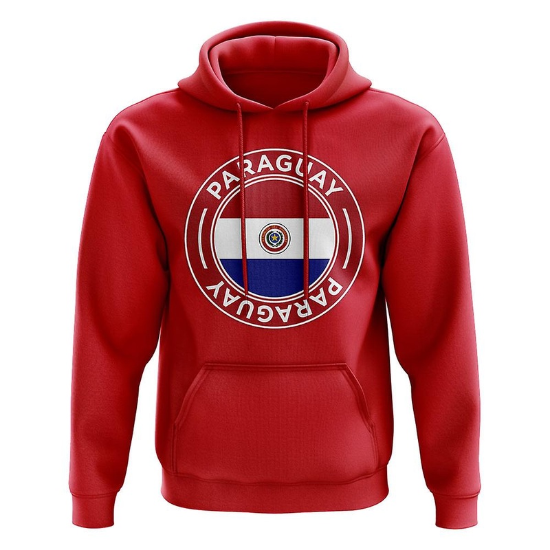 Paraguay Football Badge Hoodie (Red)