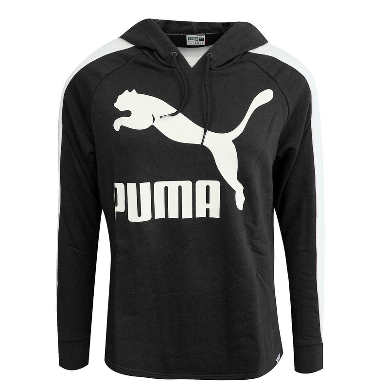 Puma Archive Logo T7 Womens Hoodie Long Sleeved Top Black 572489 56 A109D