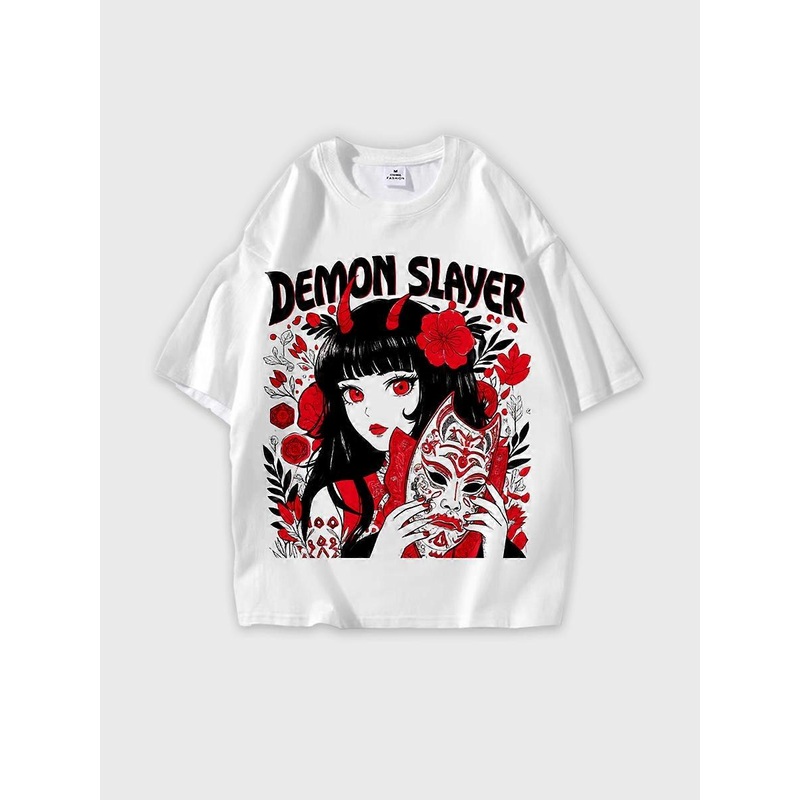 T-shirt round neck book Characters Pattern loose short sleeve P2594
