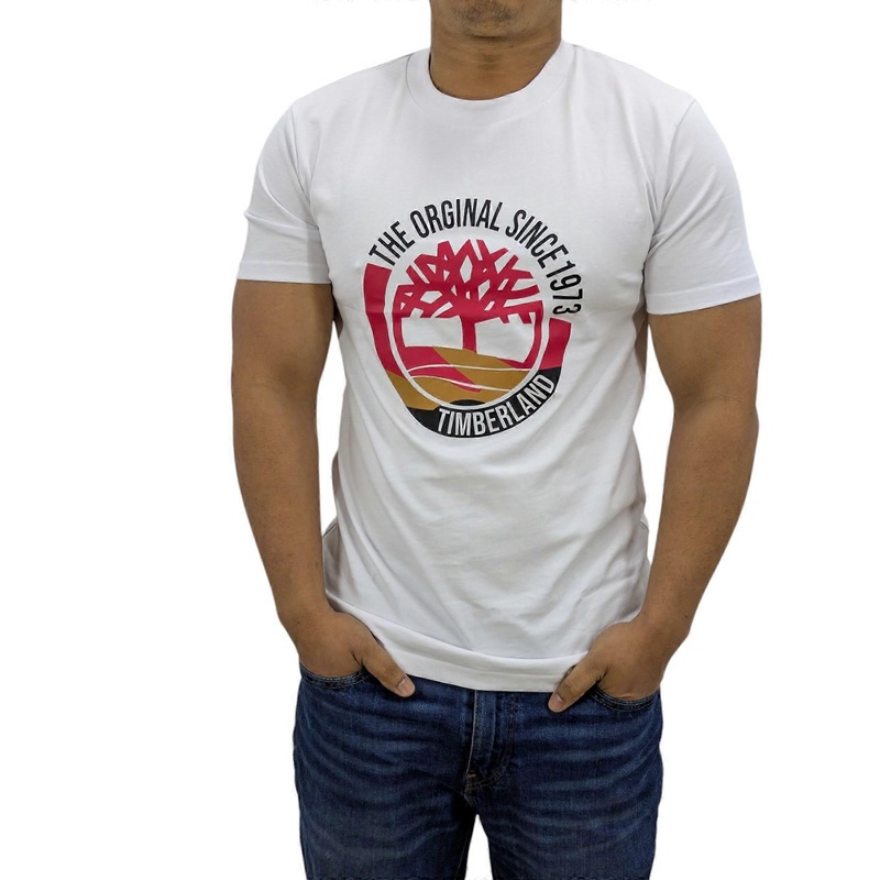 Timberland Mens T Shirts Classic Logo Summer Tees Crew Neck Short Sleeve Top