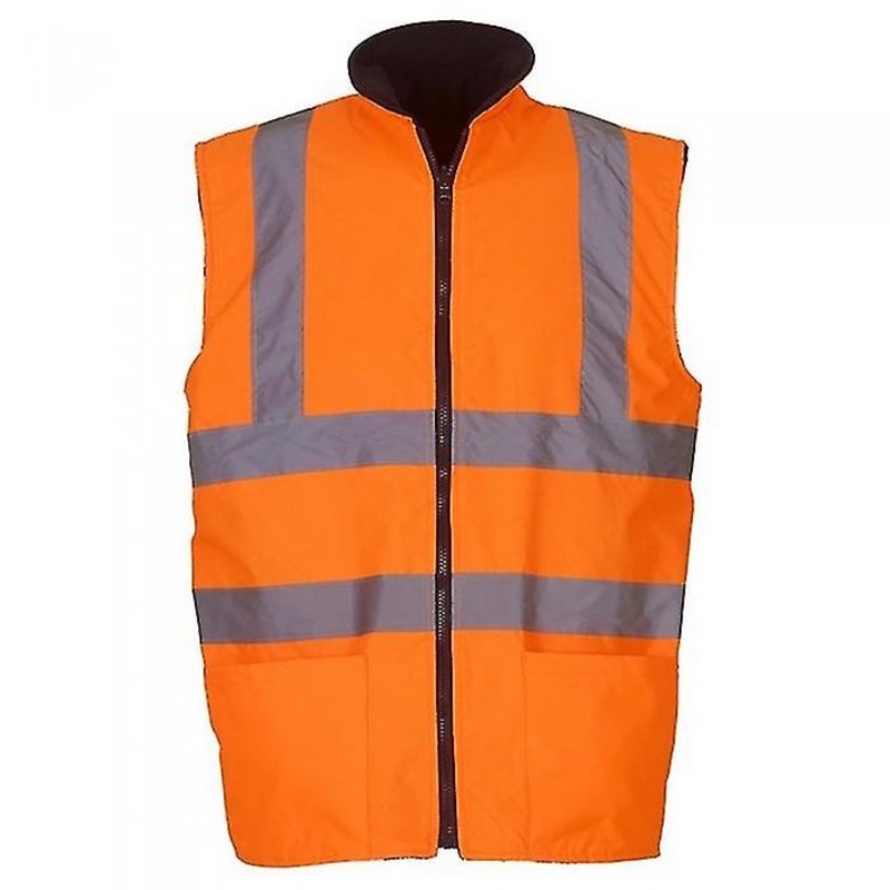 Yoko Unisex Adult Hi-Vis Fleece Reversible Body Warmer