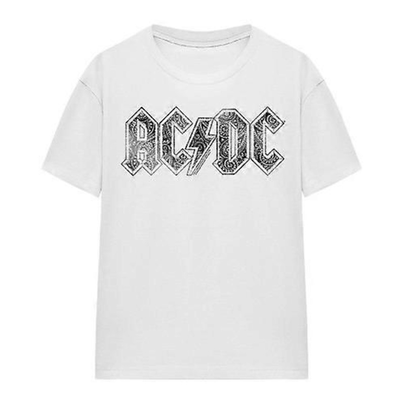 AC/DC Unisex Adult Paisley Logo T-Shirt