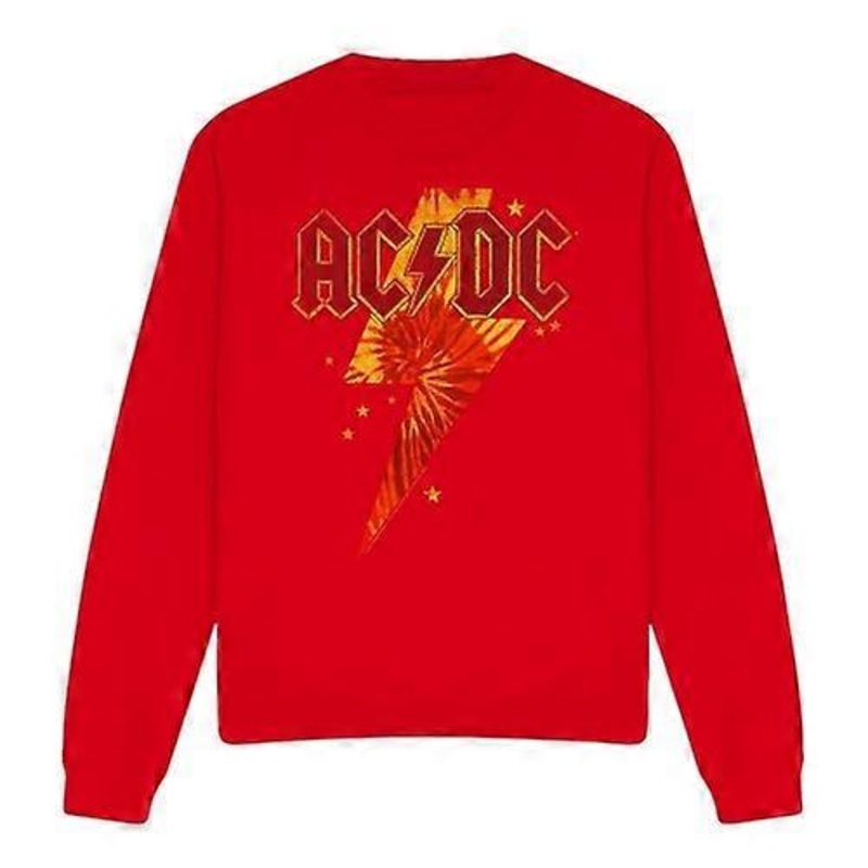 AC/DC Unisex Adult Tie Dye Bolt Sweatshirt