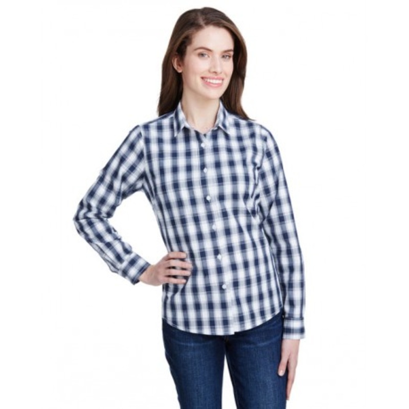 Artisan Collection by Reprime RP350 Ladies’ Mulligan Check Long-Sleeve Cotton Shirt | Artisan Collection by Reprime RP350