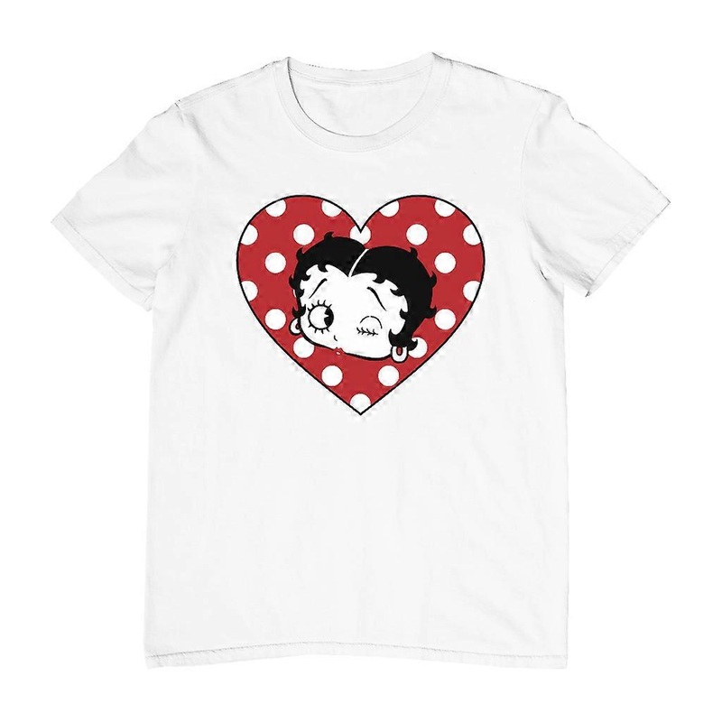 Betty Boop Polka Dot Heart Men’s T-Shirt