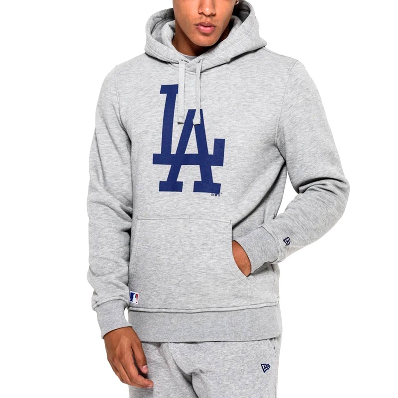 New Era LA Los Angeles Dodgers MLB Team Pullover Hoody Sweatshirt Hoodie – Grey