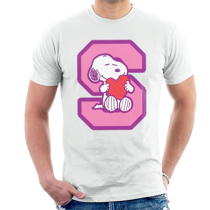 Peanuts Snoopy S Hugging Love Heart Men’s T-Shirt