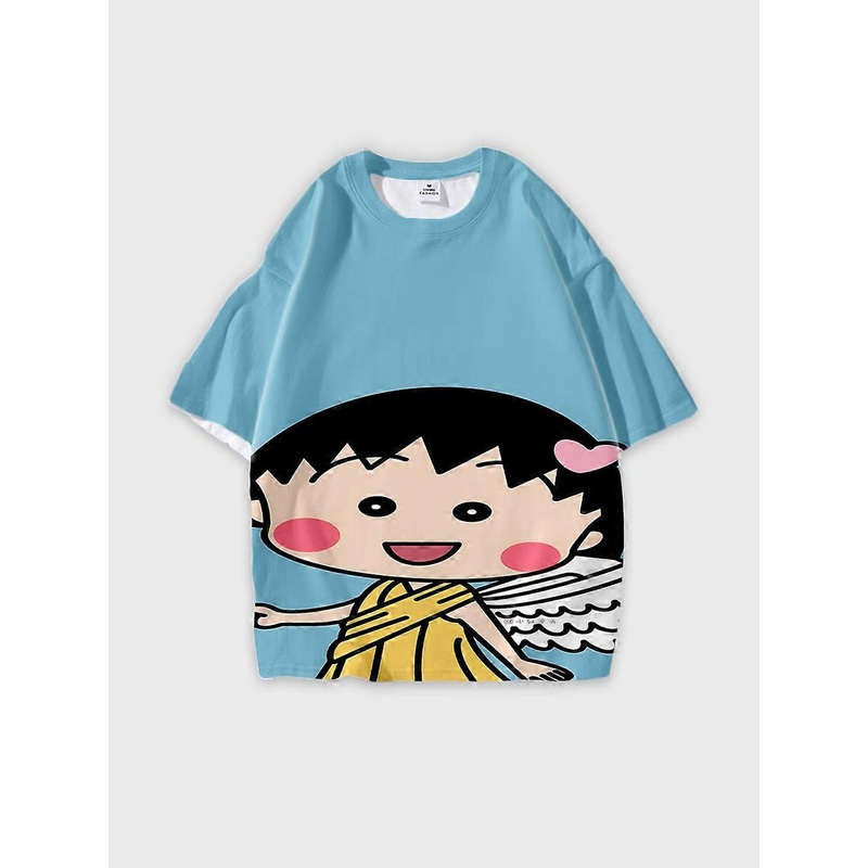 T-shirt round neck Animation Role Pattern loose short sleeve JW4895