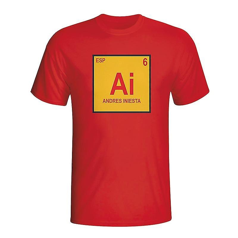 Andres Iniesta Spain Periodic Table T-shirt (red) – Kids