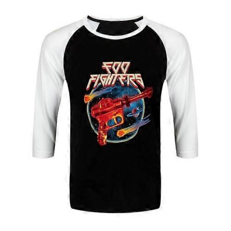 Foo Fighters Unisex Adult Ray Gun Cotton Raglan T-Shirt