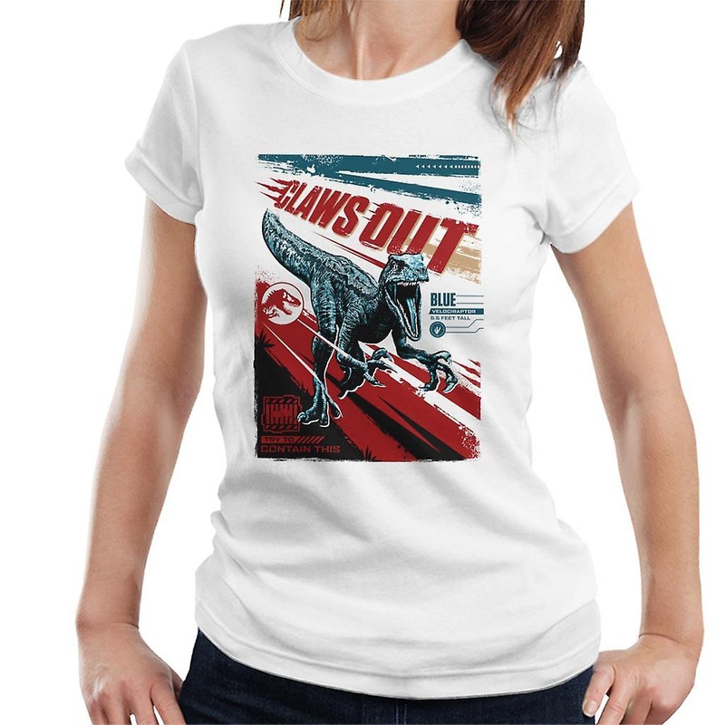 Jurassic World Blue Velociraptor Claws Out Women’s T-Shirt