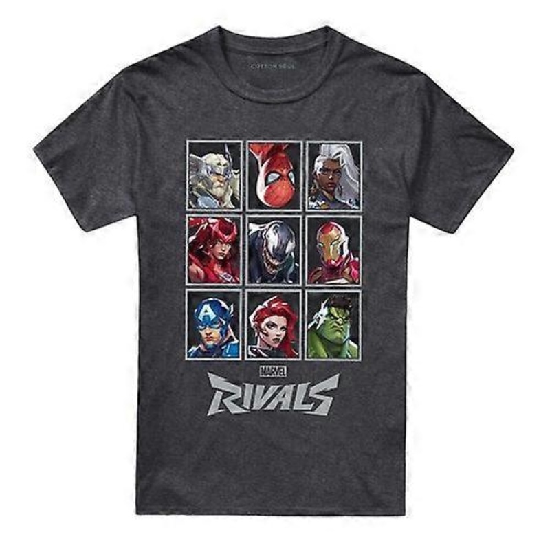 Marvel Rivals Unisex Adult Character Grid Heather T-Shirt