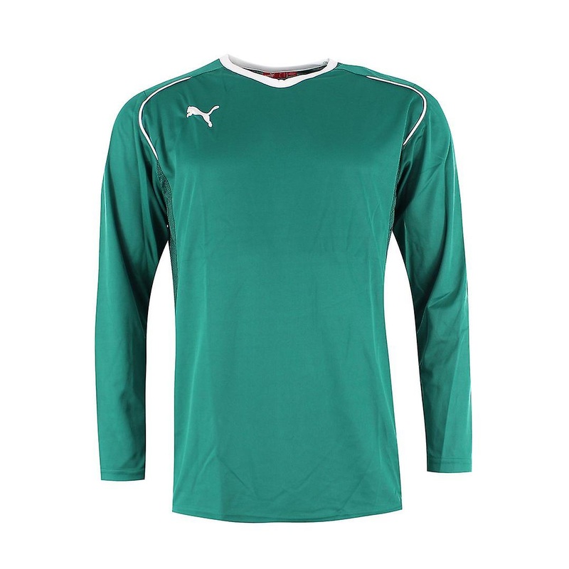 Puma V5.08 Long Sleeve V-Neck Green Mens Football Top 700472 05M